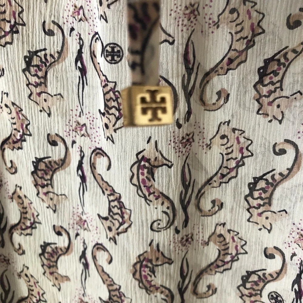 Tory Burch Sophie tunic seahorse print